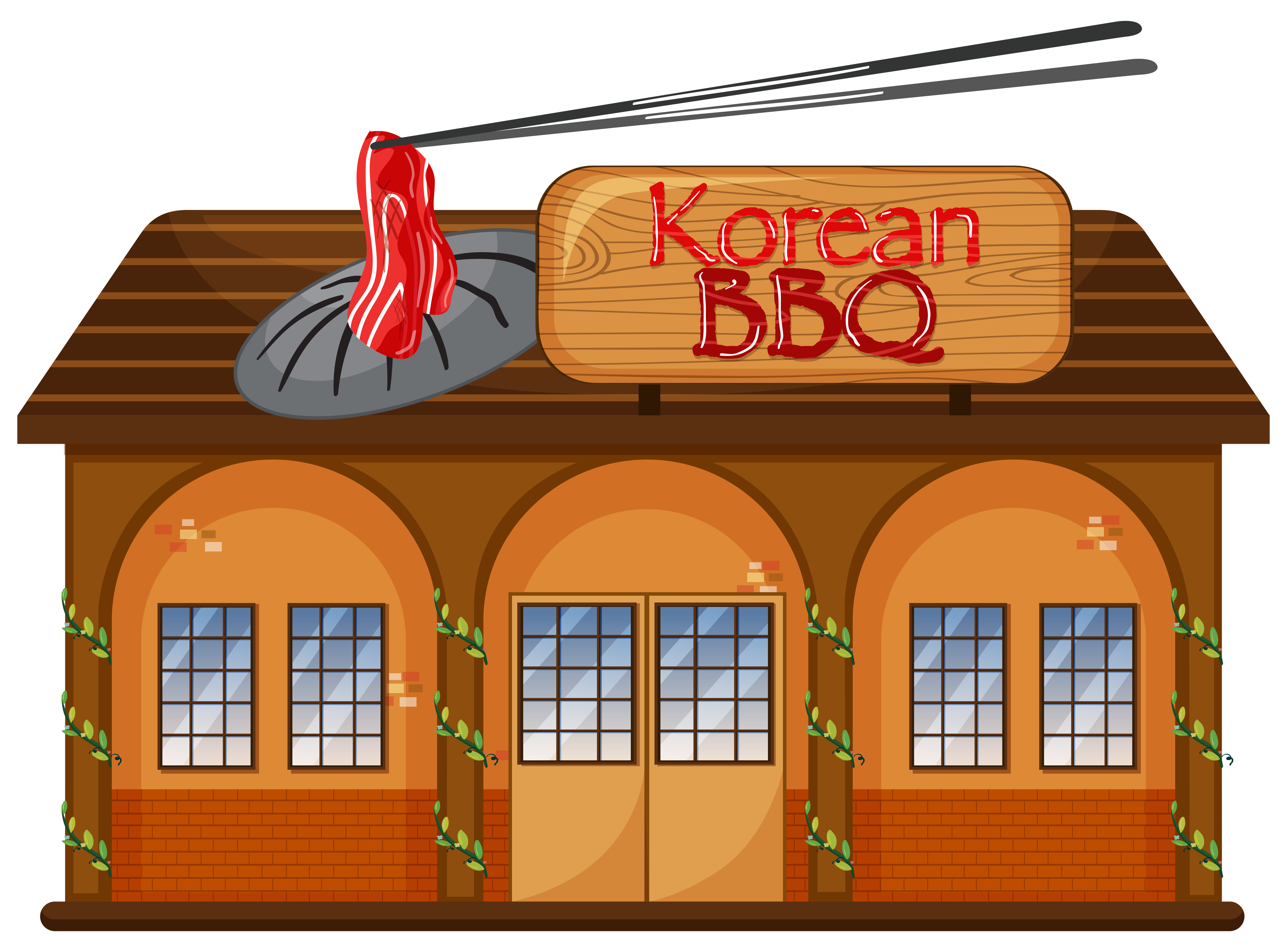 A Korean BBQ restaurant 362096 Download Free Vectors Clipart Graphics & Vector Art