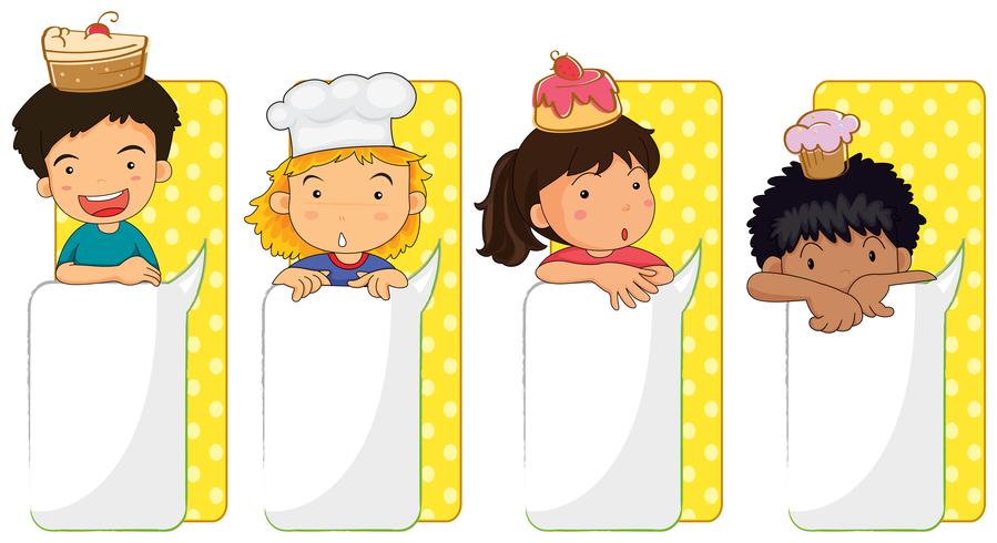 Kids and board templates vector