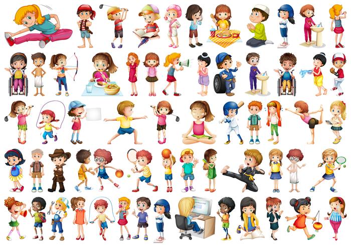 Set of children character