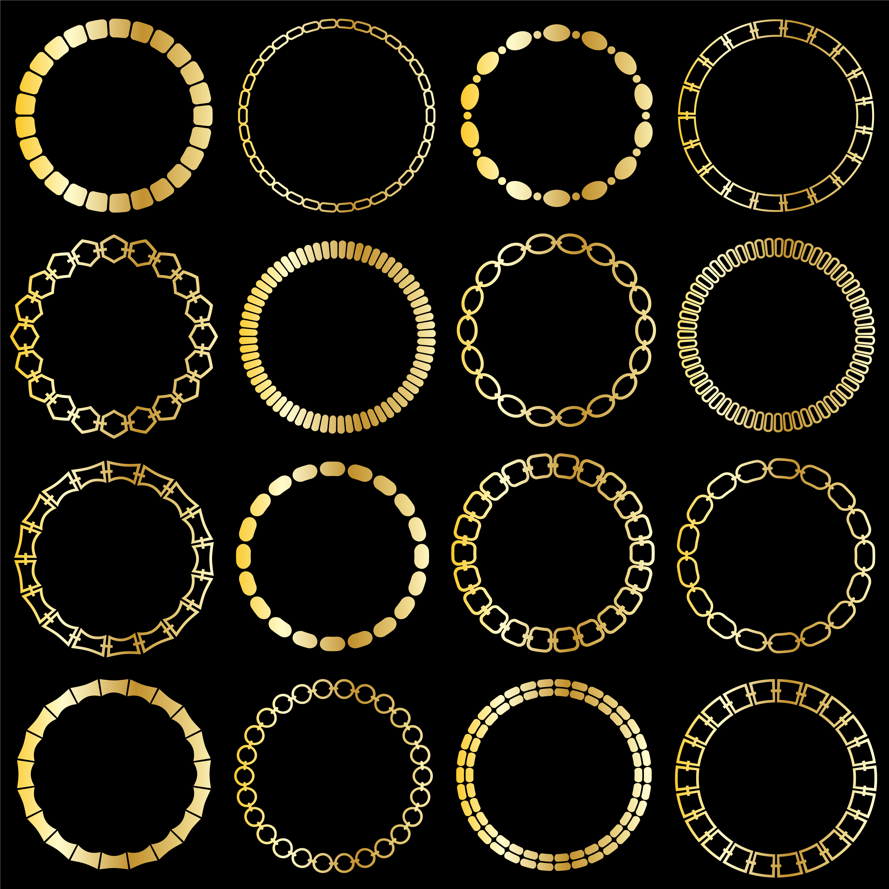 Download mod gold chain circle frames - Download Free Vectors ...
