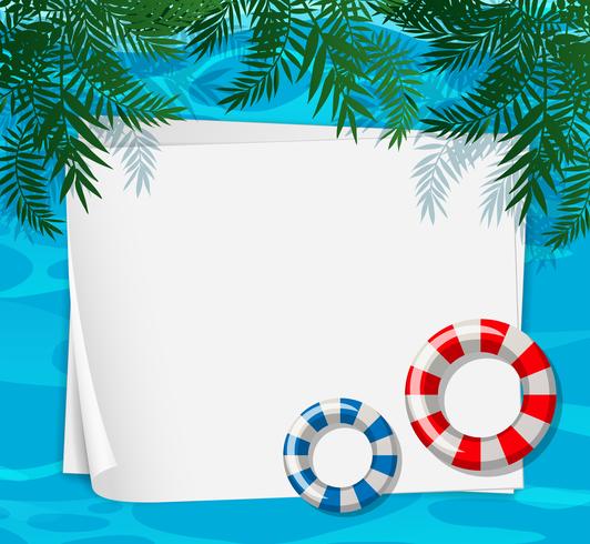 Frame surrounded by water vector