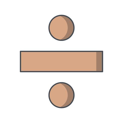 Divide el icono del vector
