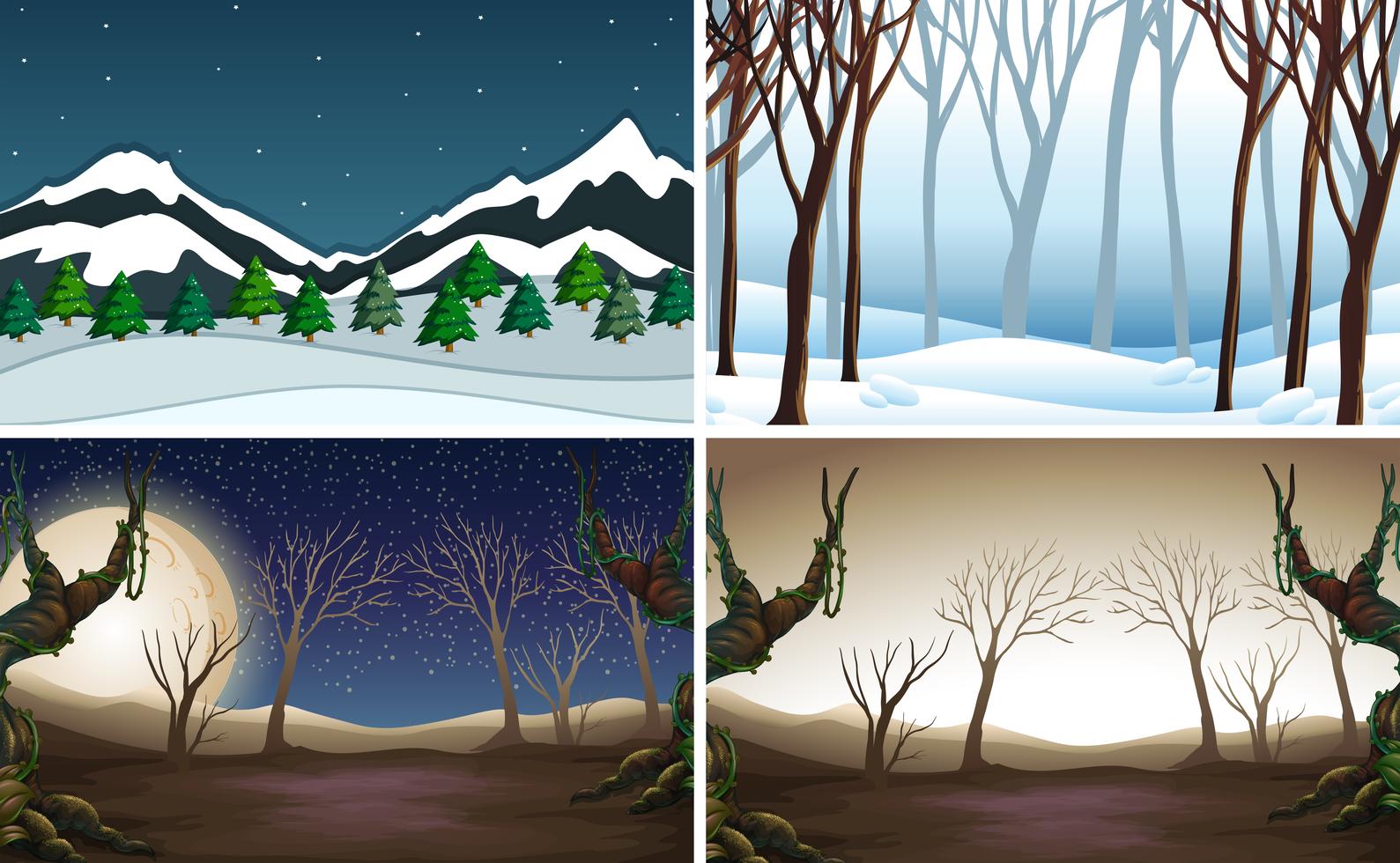 Set of nature background 362420 Vector Art at Vecteezy