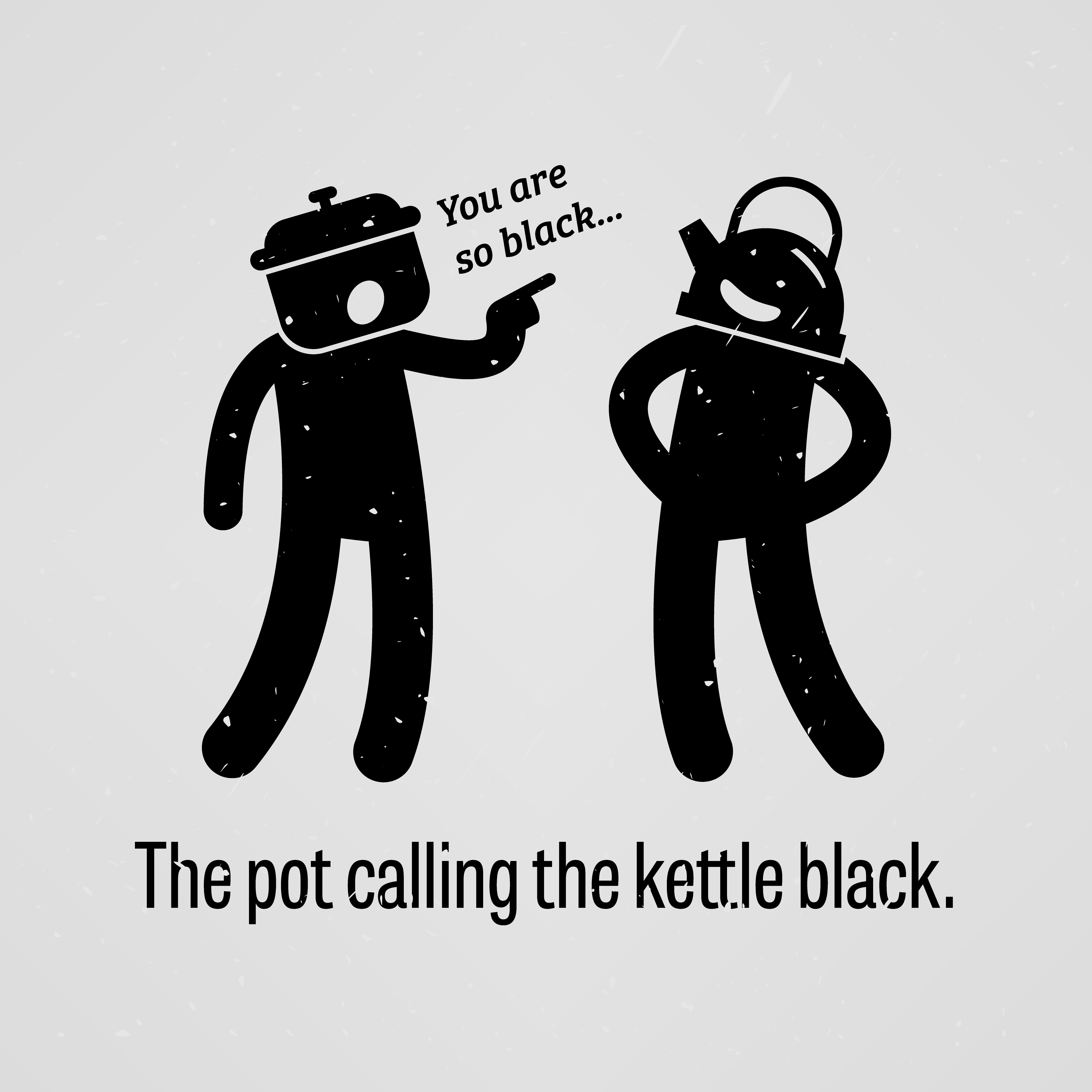 The pot calling the kettle black. Download Free Vectors, Clipart