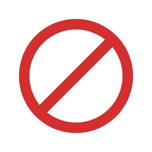 Vector No entry Icon