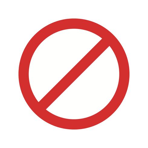 Vector No entry Icon