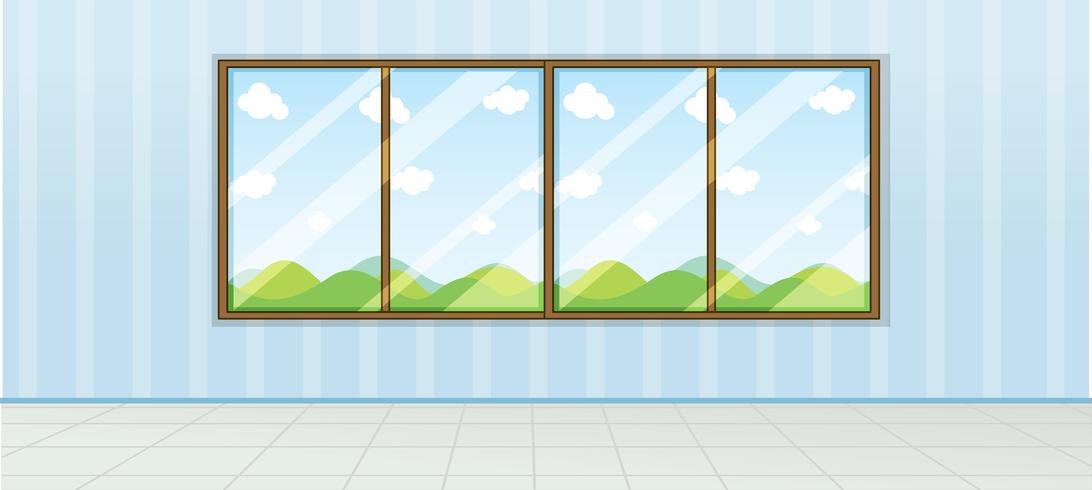 Empty room nature view vector