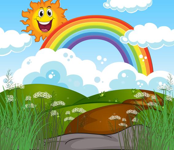 A Sunny Beautiful Day Landscape vector