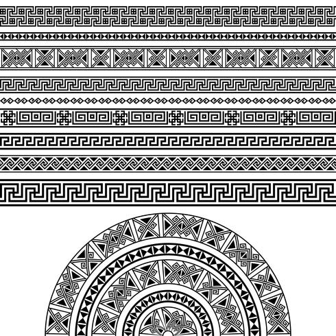 Ethnic design set vector