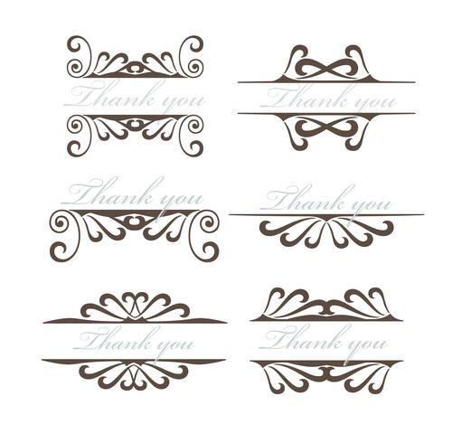Pattern silhouette cut tracery curls vector