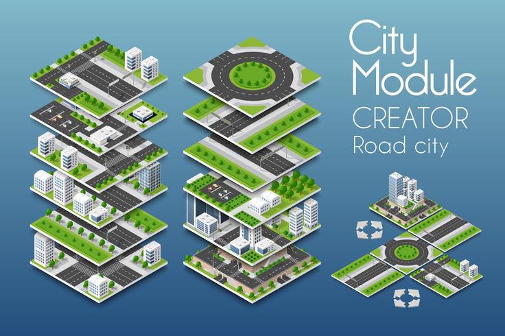 City module creator vector