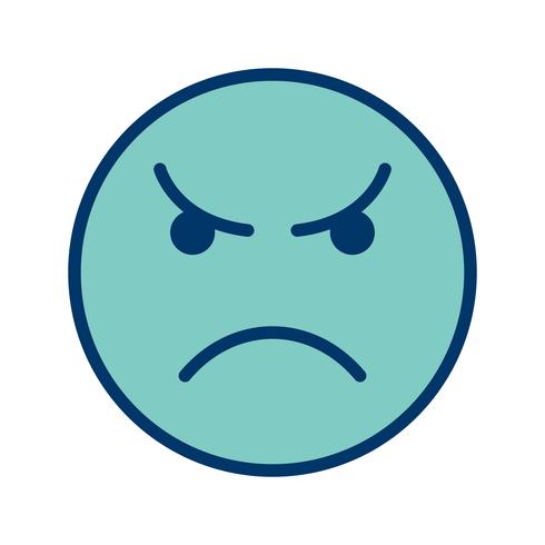 Angry Emoticon Vector Icon