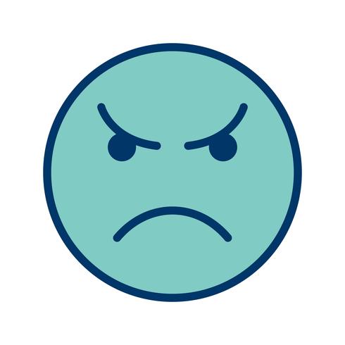 Angry Emoticon Vector Icon