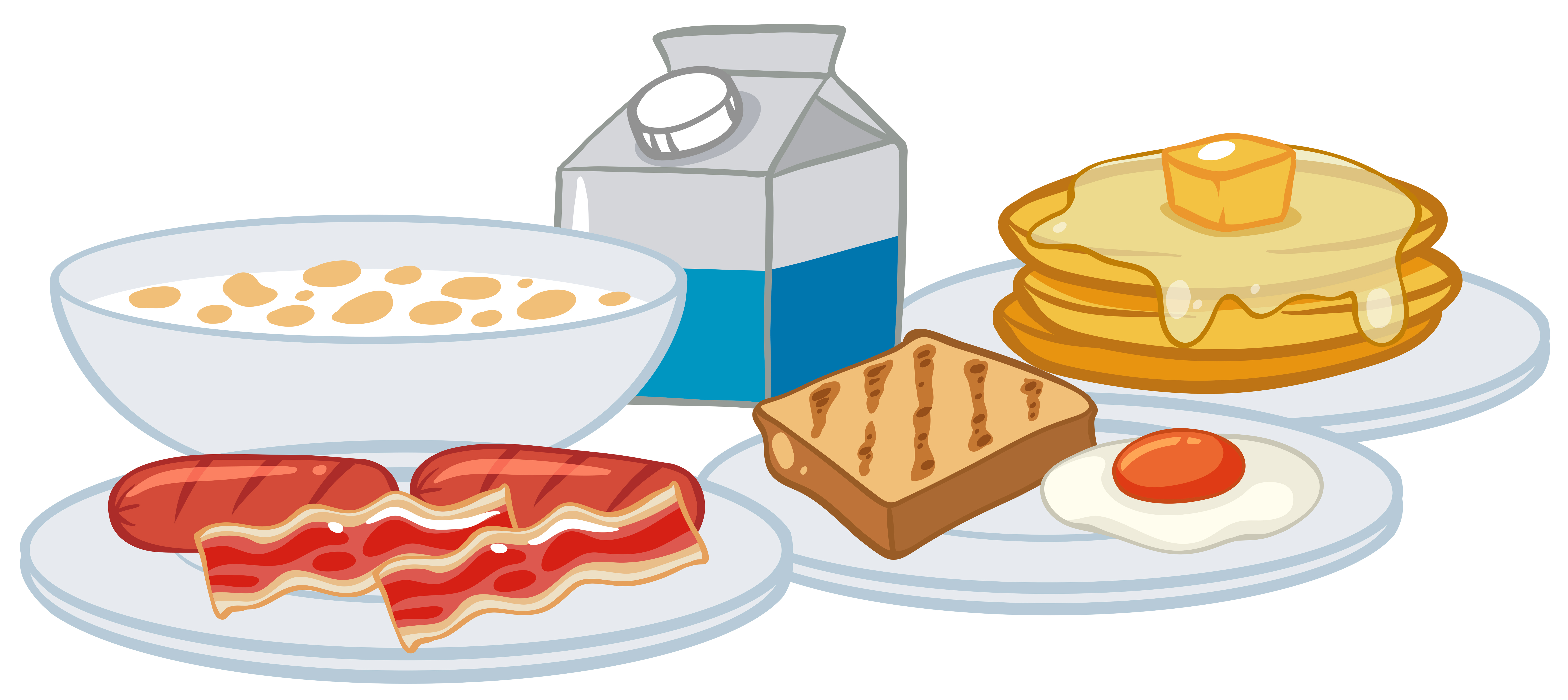 A Breakfast Set on White Background 362722 Download Free Vectors Clipart Graphics & Vector Art