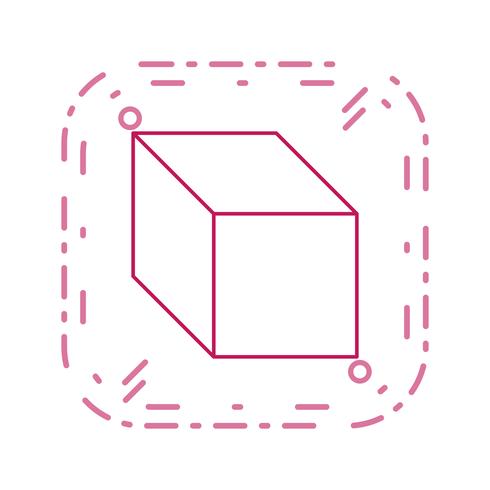 Icono de vector de cubo