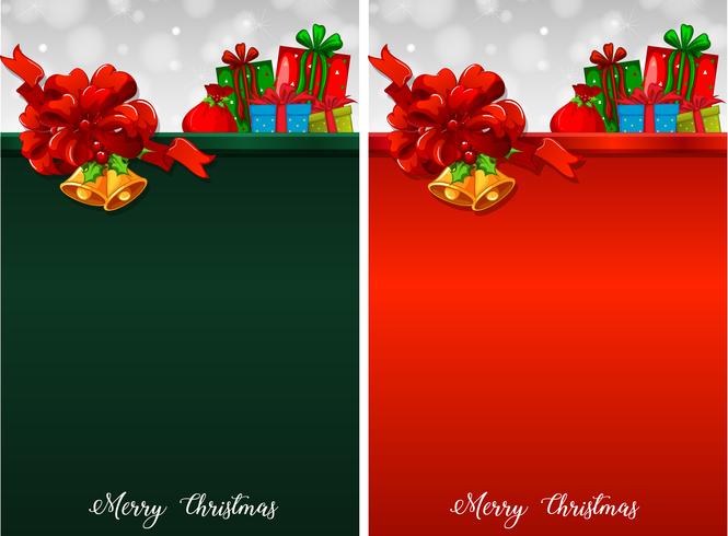 Two background with christmas presents vector