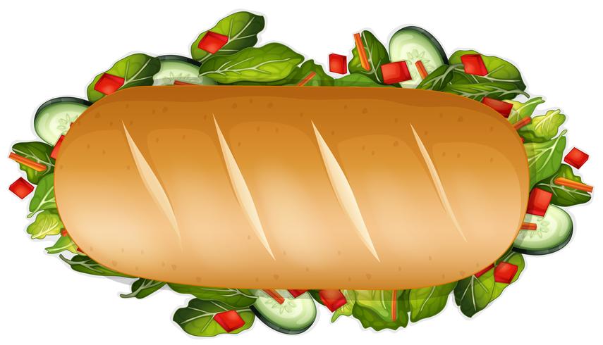 A Healthy Sandwich on White Background vector