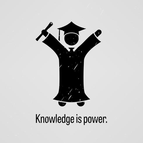 knowledge is power monochrome