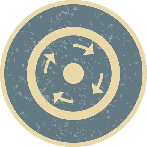 Icono de rotonda obligatoria de vector
