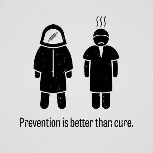 Es mejor prevenir que curar. vector