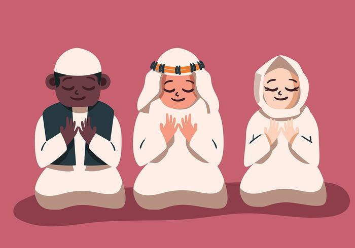 Muslim Children vector