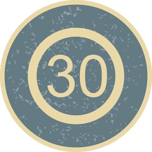 Vector Speed limit 30 Icon