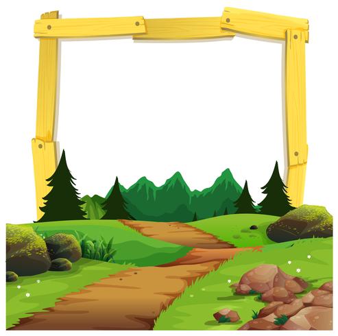 A natural wooden frame vector