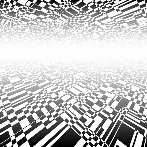 Black and write perspective abstract background. vector