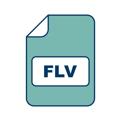 icono de vector de flv