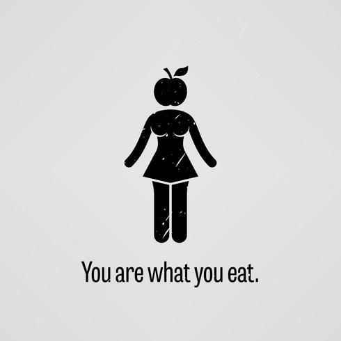 You are What You Eat Sexy Version. vector