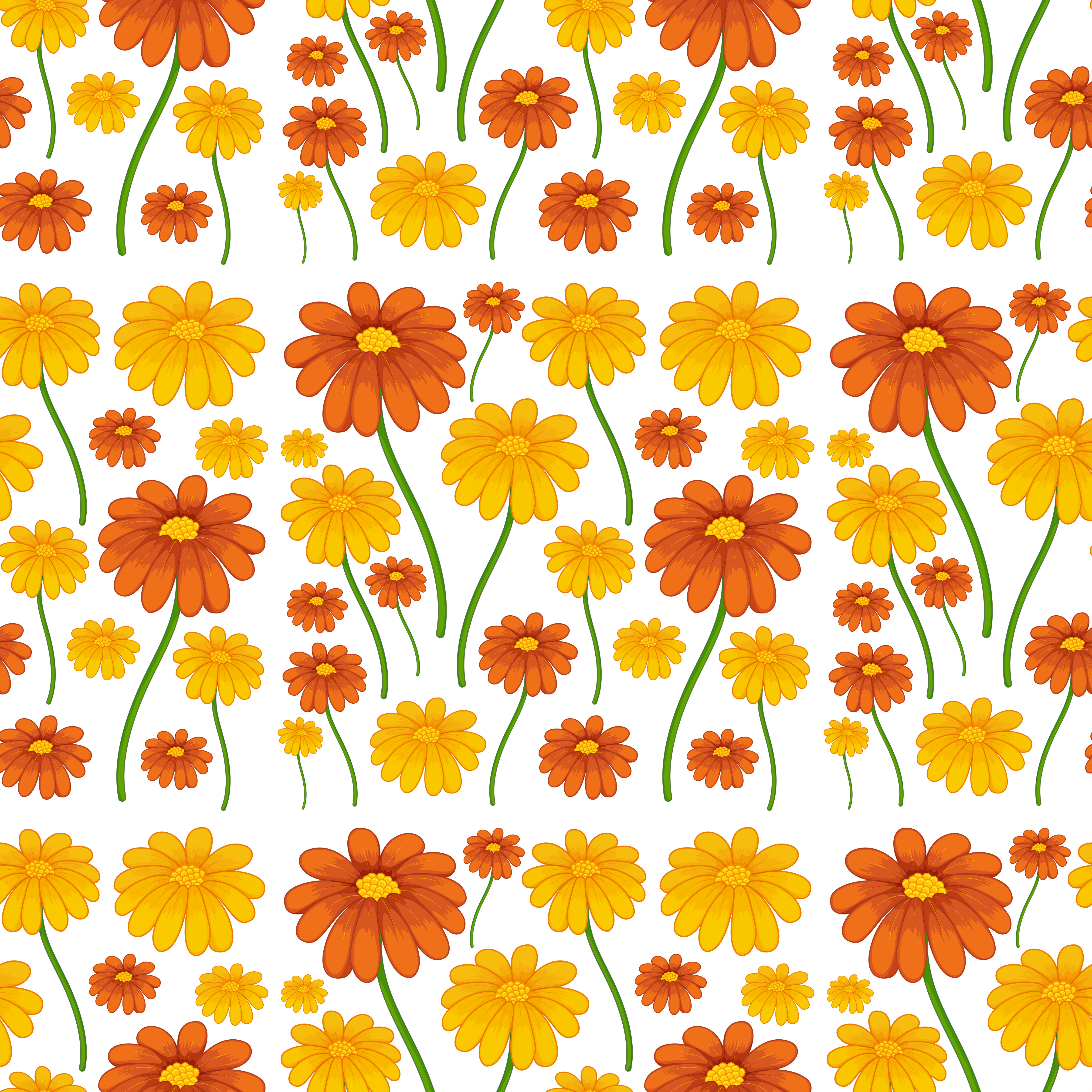 Download A daisy flower seamless pattern - Download Free Vectors ...