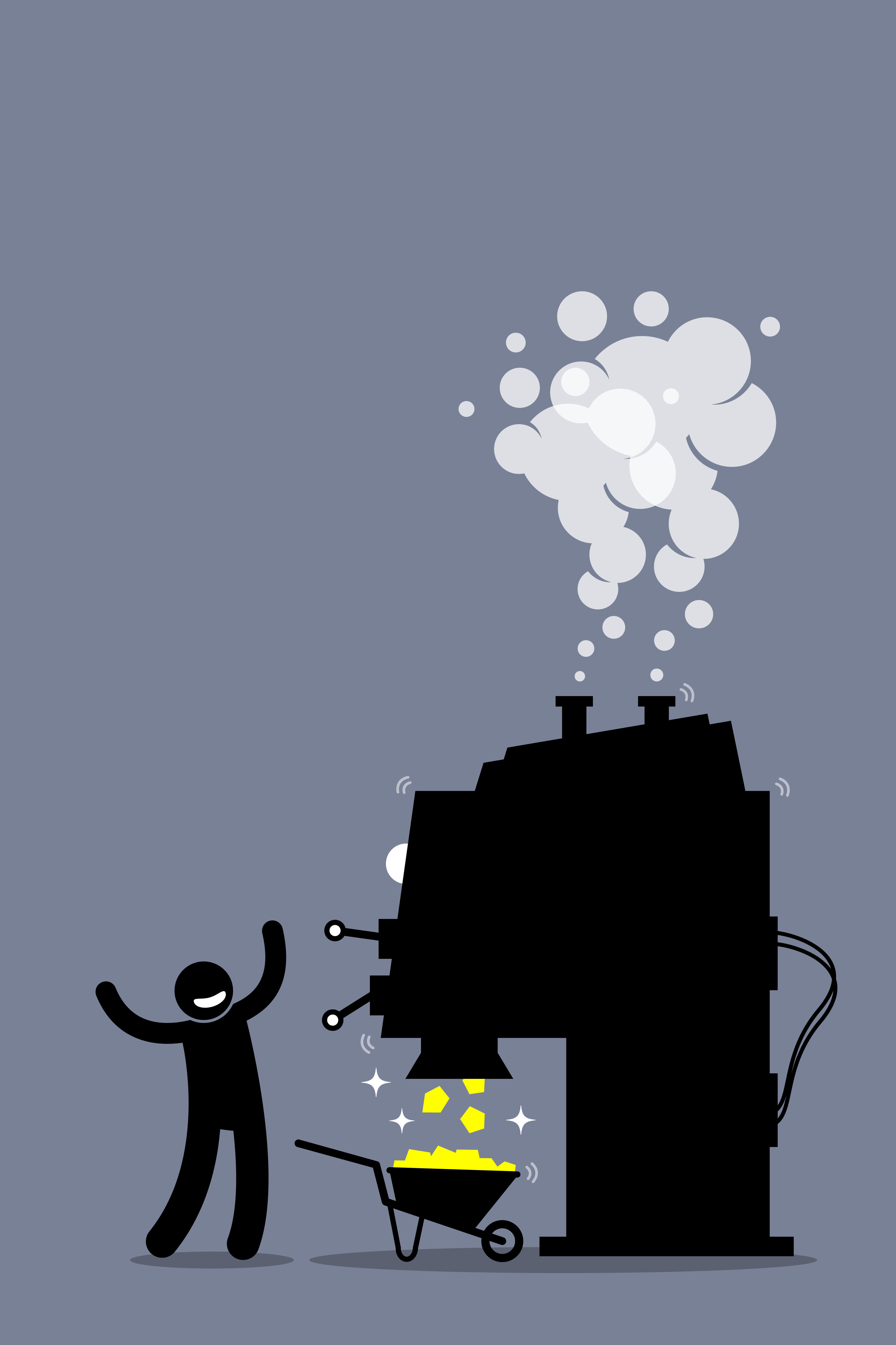 Man with a gold making machine. 363373 Vector Art at Vecteezy Man with a gold making machine. 363373 Vector Art at Vecteezy