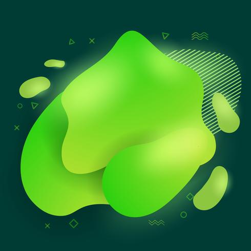 Abstract modern flowing liquid shapes design elements. Dynamical bright gradient colored banner vector