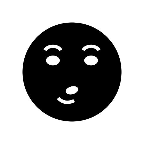 Whistle Emoji Vector Icon