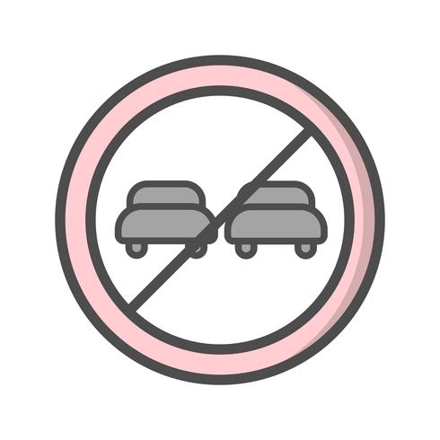 Vector Overtaking prohibited Icon