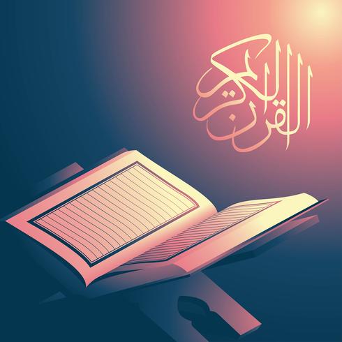 Al Quran Stand Holder Illustration vector