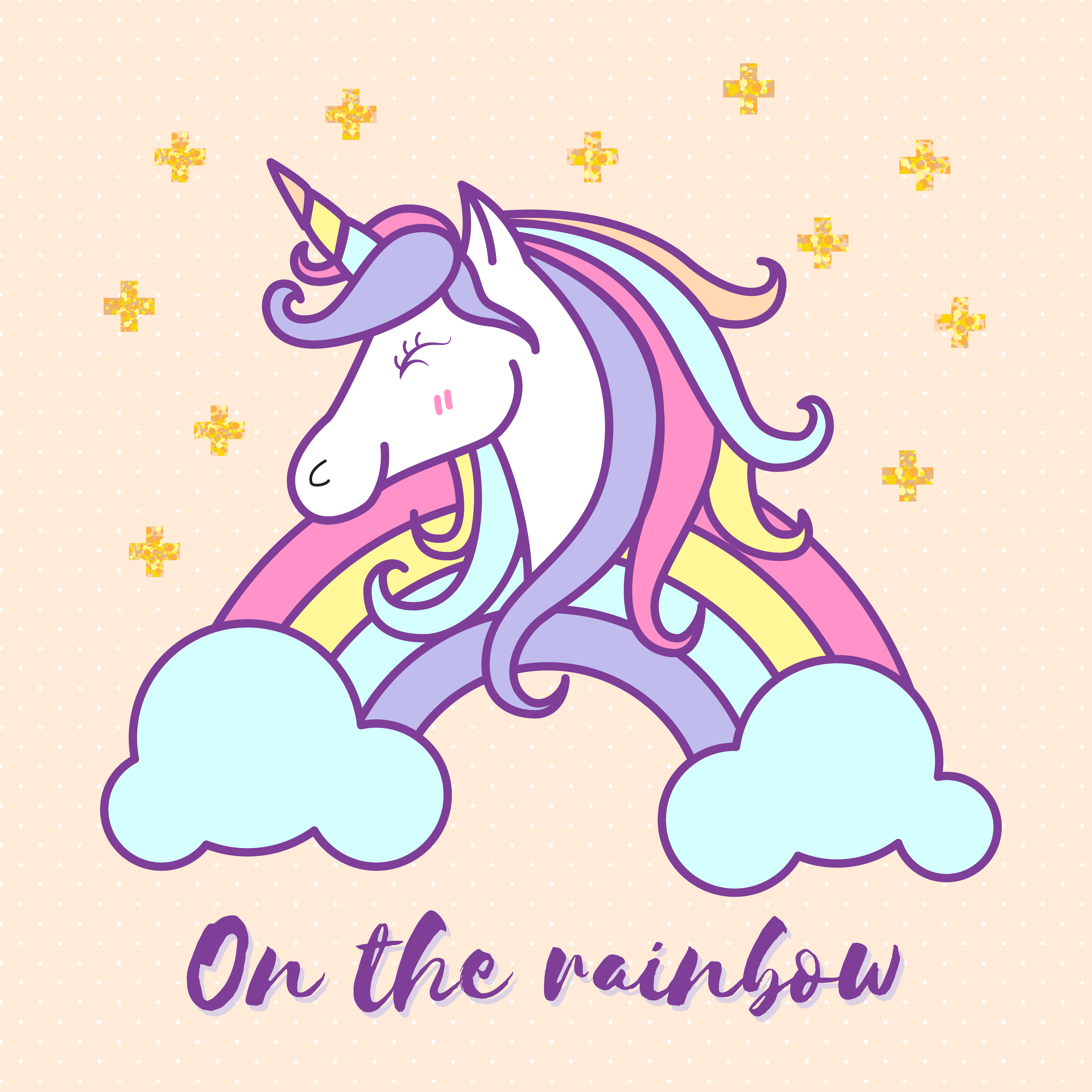 Cute unicorn cartoon character illustration design. 363622 Vector Art ...