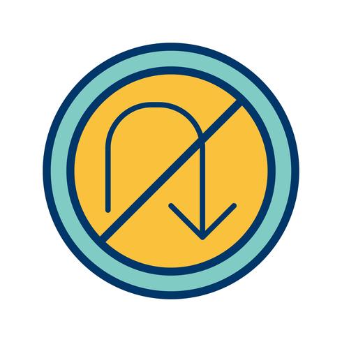 Vector No U-turn Icon