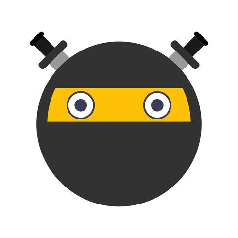 Ninja Emoji Vector Icon
