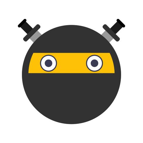 Ninja Emoji Vector Icon