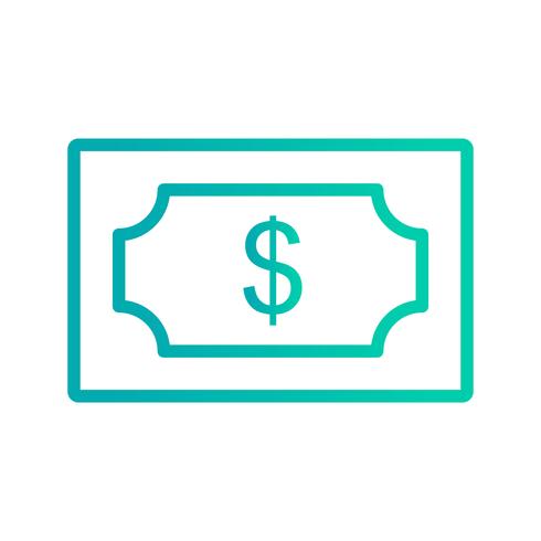 Icono de vector de dólar