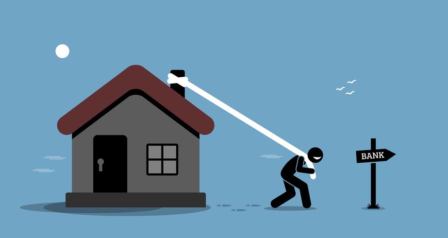 Mortgage Refinancing Loan. vector