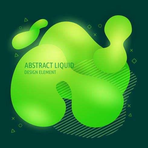 Abstract modern flowing liquid shapes design elements. Dynamical bright gradient colored banner vector