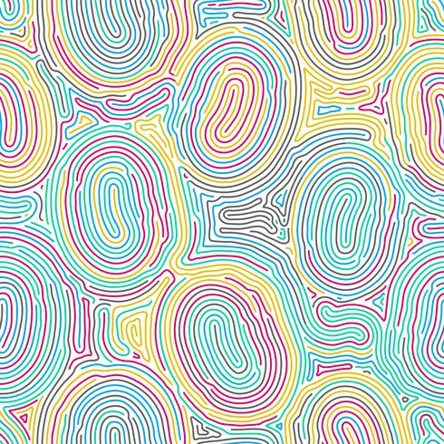Fingerprint seamless background on square shape. vector