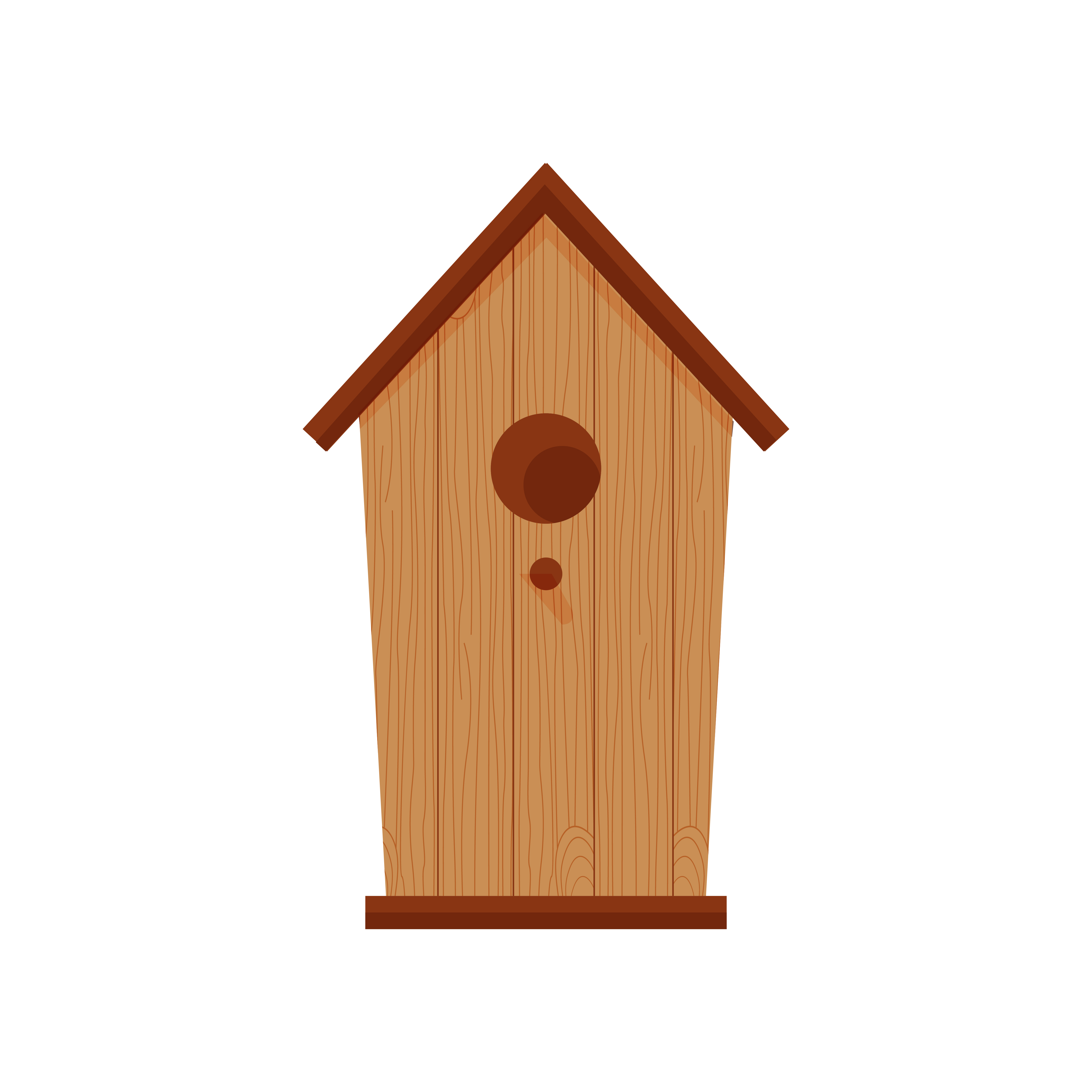 Brown Wooden birdhouse with circular hole 363908 Vector Art at Vecteezy