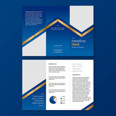 Elegance Blue Brochure Template vector