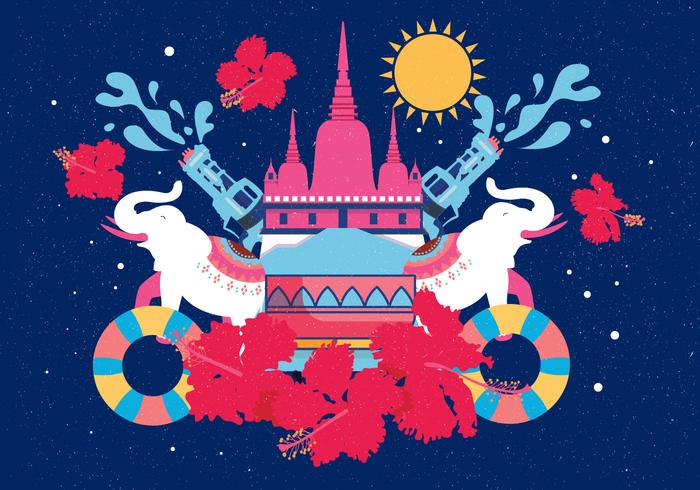 Songkran Festival Vector