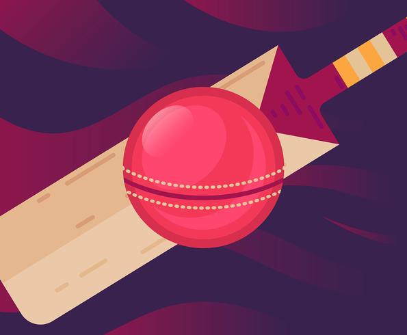 Ilustración de la bola de cricket vector