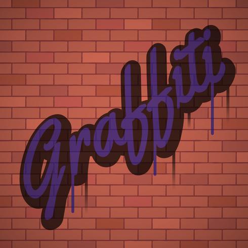 Graffiti Wall Urban Art Background vector