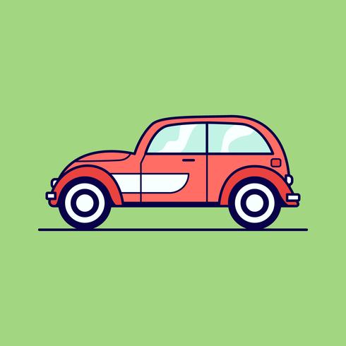 Ilustración de coche retro vector